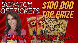 $100,000 Fortune's Blessings & Gold Rush Carnival Panorama Scratch Tickets