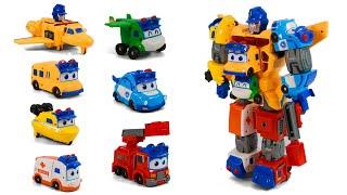 GOGOBUS Magnetic Building Blocks 7 Vehicles Combo 1 Robot Transformation