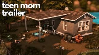 A Rundown Mobile Home For A Teen Mom|| Sims 4 Speed Build || NO CC