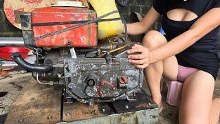 Female Mechanic CaCa: Troubleshooting and Repairing Diesel Engines from Scrap.(ep.8).