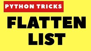 Flatten the list in python | Convert nested list into list in Python | #pybites #pytricks