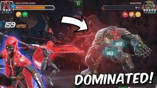 Guillotine 2099 Act 4 Gameplay Showcase! - Maestro Boss Fight - Marvel Contest of Champions