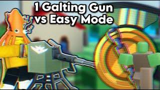 Can 1 Gatling Gun beat Easy Mode? | Tower Defense Simulator