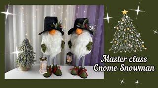 Scandinavian Gnome Snowman Christmas decor big gnome with legs Happy New Year present DIY HandMade