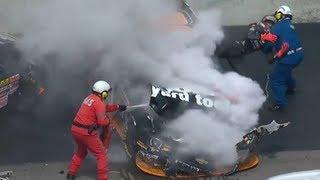 NASCAR Bristol crash between Jamie Dick and Nelson Piquet Jr.