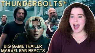 THUNDERBOLTS* Marvel Movie Big Game Trailer Reaction!! yelena and bucky?! anti-hero team up?! void?!