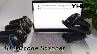 Laser 1D Barcode Scanner Reader Wired Bi Directional Continuous Handheld