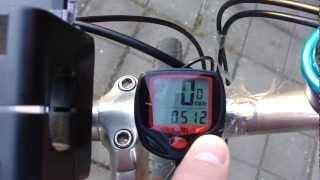 Bicycle Computer installed on bike (Sunding SD-548) from focalprice