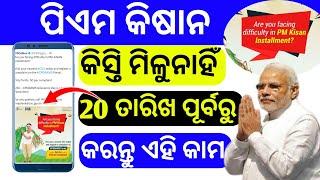 pm kisan କିସ୍ତି ମିଳୁ ନାହିଁ 20 ତାରିଖ ପୂର୍ବରୁ କରନ୍ତୁ ଏହି କାମ | pm kisan new update |pmkisanbig update