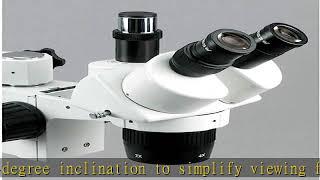 AmScope SW-3T24Z Trinocular Stereo Microscope, WH10x Eyepieces, 20X/40X/80X Magnification, 2X/4X Ob