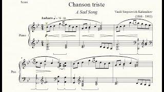 Chanson triste (A Sad Song) - Vasili Sergeievich Kalinnikov - Piano Repertoire 8