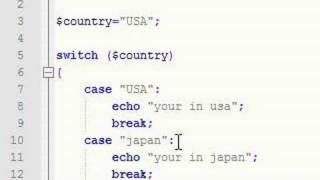 PHP Tutorial - 6 - Switch statement