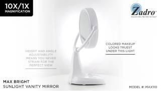 Max Bright Sunlight Vanity Mirror 1X/10X Zadro MAX110