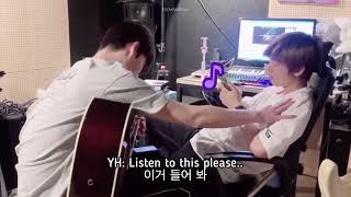 [한글/eng/onewe] kanghyun's impromptu diss song for yonghoon 