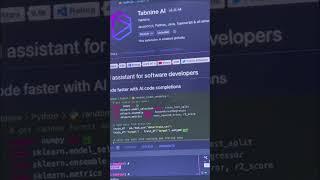 Use tabNine extension for VSCode. #coding #programming