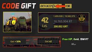 (Only Beta) RTHD Gift Code,Free VIP, 15M RT ,Gold RT 200.000 + Price 2X