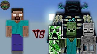 Herobrine Titan vs Titan Mobs | Minecraft Bedrock | Mob Battle