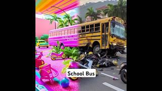 A School Bus And Motorcycle#shorts #viralvideos #trending #animasimobiltruk #herichannel #beko#bus
