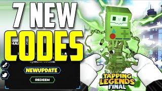 *NEW* ALL WORKING CODES FOR TAPPING LEGENDS FINAL IN 2024! ROBLOX TAPPING LEGENDS FINAL CODES