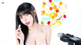 [ASMR] Gosh! Too sticky jelly | Eating sound