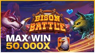 50.000X MAX WIN ON BISON BATTLE! NEW PUSH GAMING SLOT!