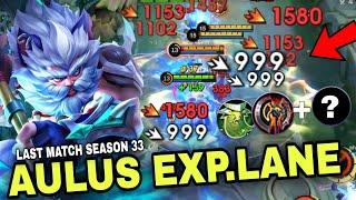 LAST MATCH IN SEASON 33 WITH AULUS EXP LANE!! AULUS BEST BUILD AND EMLEM 2024