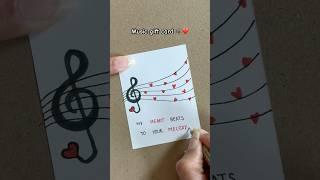 Diy Music gift card idea / My heart beats to your melody quote ️ #love #trending #shorts #viral