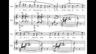 IBERT " Chanson de la mort " DON QUICHOTTE (piano accompaniment with score karaoke baritono)