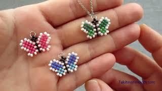 ON DAKİKADA BONCUK KELEBEK KOLYE YAPIMI / BUTTERFLY NECKLACE MAKING