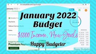 January Budget | $6000 Income | New Financial Goals | Happy Budgeter