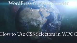Using CSS Selectors in WP Content Crawler