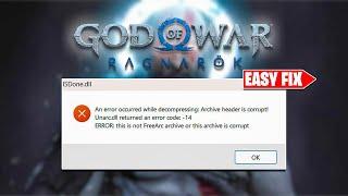 How To Fix ISDone.dll or Unarc.dll Error in God of War Ragnarok Pc | Easy Fix