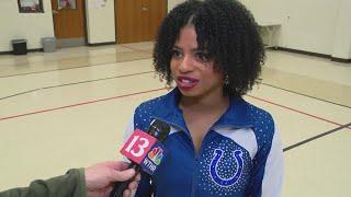 Colts cheerleaders help kids celebrate Black History Month