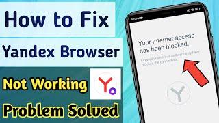 How to Fix Yandex Brower Not Working Problem Solved!!