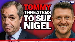 "Be a man!" Tommy Robinson launches scathing attack on "disgusting" Nigel Farage after threat to sue