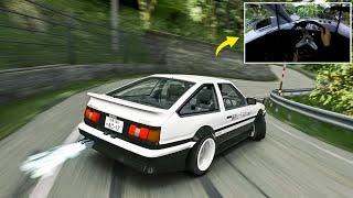 Toyota AE86 Touge Drifting l (4K) Assetto Corsa Steering Wheel Gameplay