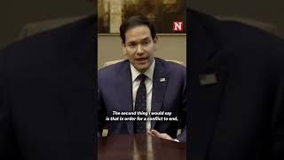 Ending War in Ukraine Will Require 'Concessions' from All Sides Says Rubio