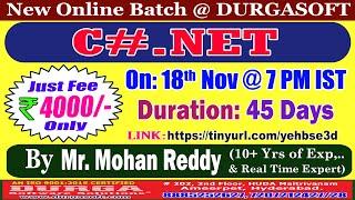 C#.NET Online Training @ DURGASOFT