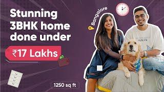 Tour a 3BHK in Bangalore: 1250 Sq Ft of Stylish Interiors under 17 Lacs!