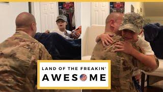 Military Dad Surprises Son During Nerf War After Deployment