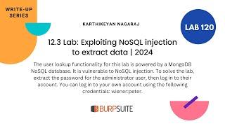 12.3 Lab: Exploiting NoSQL injection to extract data - Karthikeyan Nagaraj | 2024