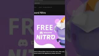 Get 3 months of discord nitro for free #shorts