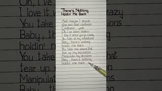 shawn mendes there's nothing holdin' me back lyrics #shawnmendes #lyrics