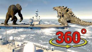 360° Godzilla vs. Kong: Epic Ocean Battle | VR Monster Fight Experience! - Fan Made Animation Video