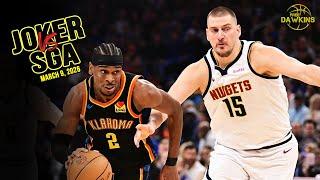 Nikola Jokic vs Shai Gilgeous-Alexander MVP Candidates Duel  | March 9, 2025 | FreeDawkins