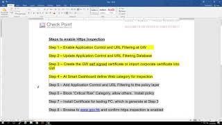 05 - How to configure HTTPS inspection on Check Point security gateway