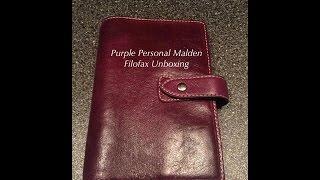 Purple Personal Malden Filofax Unboxing