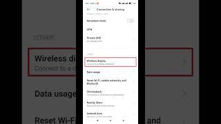 How to enable wireless display connect using wifi in poco m2 pro #shorts