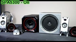 Logitech Z3e vs Philips SPA5300 2.1 system bass-sound test