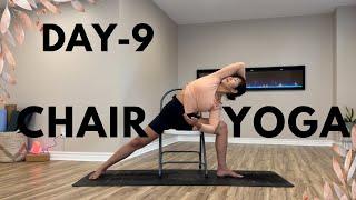 13 Minutes Hip Flexor Flexibility Yoga | 10-Day Chair Yoga Challenge || Day-9 🪑